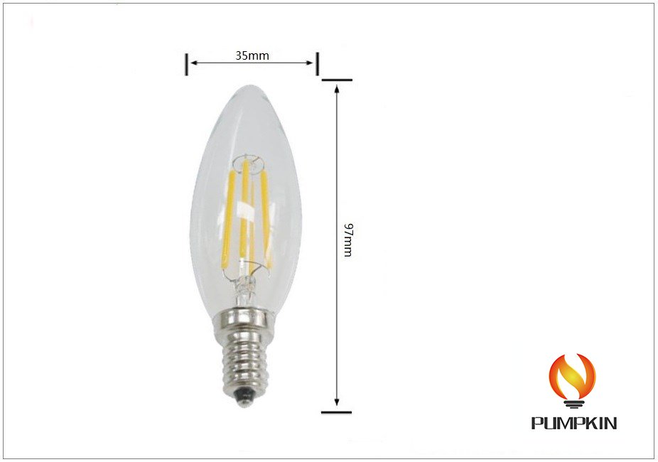 Ce RoHS Approved C35 Filament 4W LED Lamp Bulb Filament Light